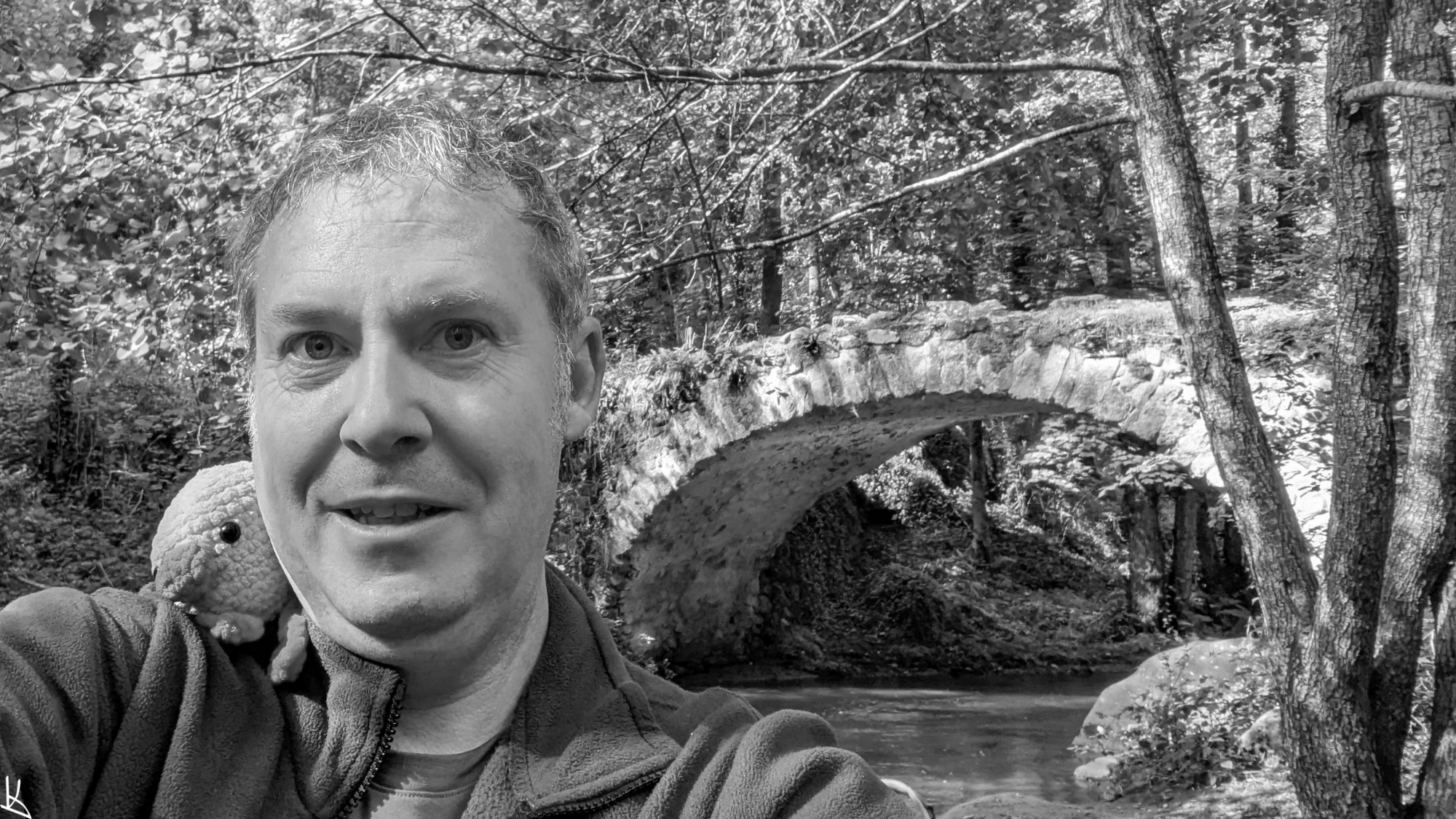 Selfie avec Any près de la Monne, dans les gorges éponymes